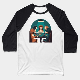 Five Dogs Ante Up for Poker Night Baseball T-Shirt